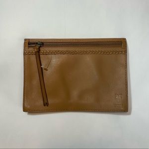 NWOT FRYE LEATHER CLUTCH WALLET BELT BAG BRAIDED